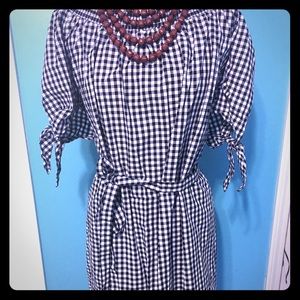 Multi wear gingham summer dress